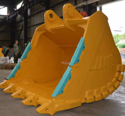 강도 발굴기 발굴 버킷 노란색/검은 Q355/NM400/Hardox400 새 맞춤형 무게 280-4300kg