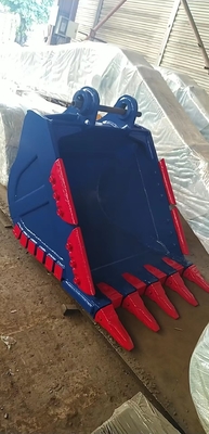 강도 발굴기 바위 버킷 노란색/검은 Q355/NM400/Hardox400 280-4300kg 맞춤식 치아 새 상태