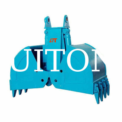 공장 공급 굴삭기 유압 클램쉘 버킷 HUITONG 고품질 Q355B 재질 6-10톤 0.6m 재료 재처리/기초 굴착/선박 창고 상하역용