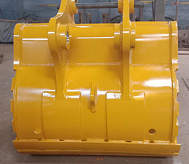 강도 노란색/검은 발굴기 바위 버킷 Q355 NM400 Hardox400 280-4300kg 사용자 정의