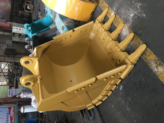 강도 노란색/검은 발굴기 바위 버킷 Q355 NM400 Hardox400 280-4300kg 사용자 정의