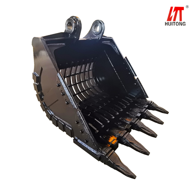 노란색 검은색 Q355B NM400 Hardox550 각종 발굴 작업용 발굴기 골격 버킷