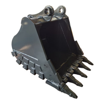 새로운 700-1000kg 발굴기 바위 버킷 노란색 / 검은색 Q355/NM400/Hardox450