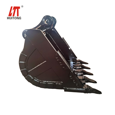 강도 노란색/검은 발굴기 바위 버킷 Q355 NM400 Hardox400 280-4300kg 사용자 정의