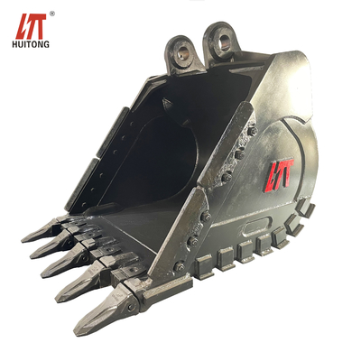 새로운 700-1000kg 발굴기 바위 버킷 노란색 / 검은색 Q355/NM400/Hardox450