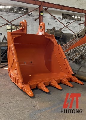 날카로운 치아 발굴기 버킷 내구성 Q355B NM400 Hardox500 0.25-4.3cbm 용량