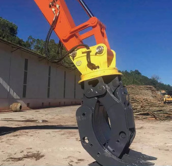 굴삭기 SH300 SH420을 위한 Q355B 수력 돌 그래플