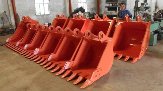 700-1000kg Excavator Rock Bucket Hardox450로 만든 고강도 치아로 장착된